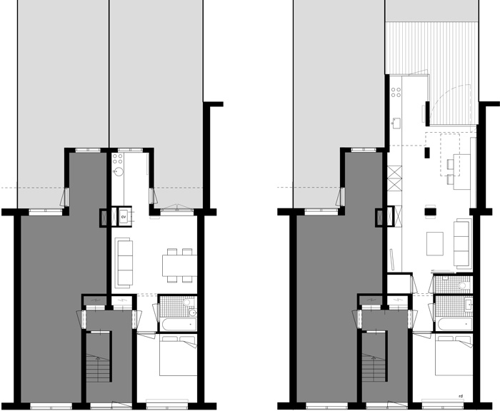 bestaande en nieuwe situatie